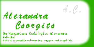 alexandra csorgits business card